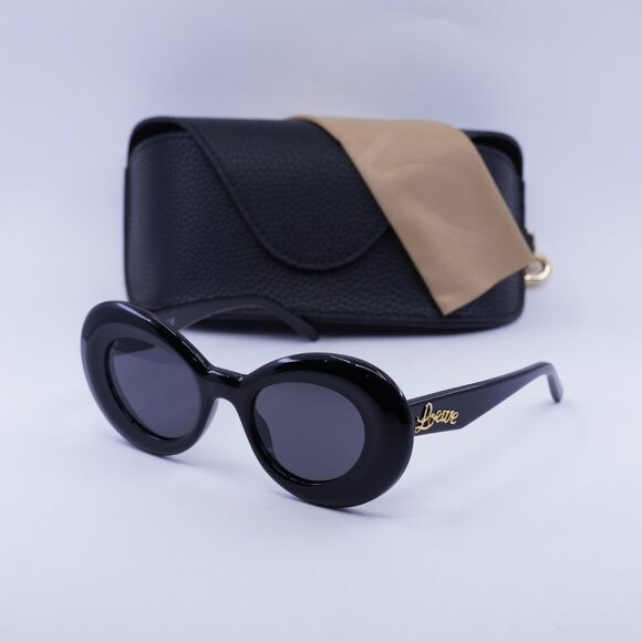 Loewe LW40112I 01A Sunglasses Black Butterfly Frame, Grey Lenses - Picture 10 of 10